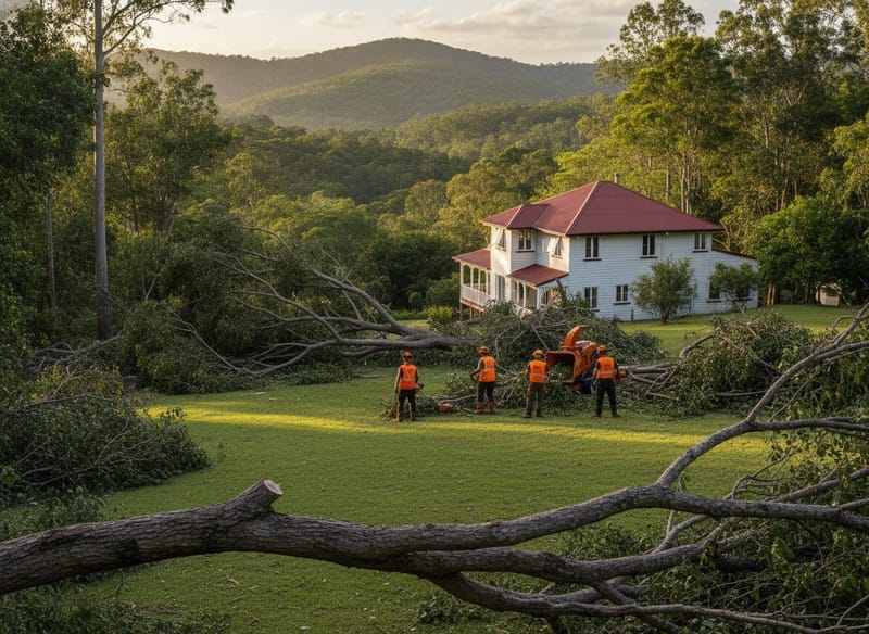 Storm Damage Tree Removal performed by Bundaberg Arborist in the Bundaberg